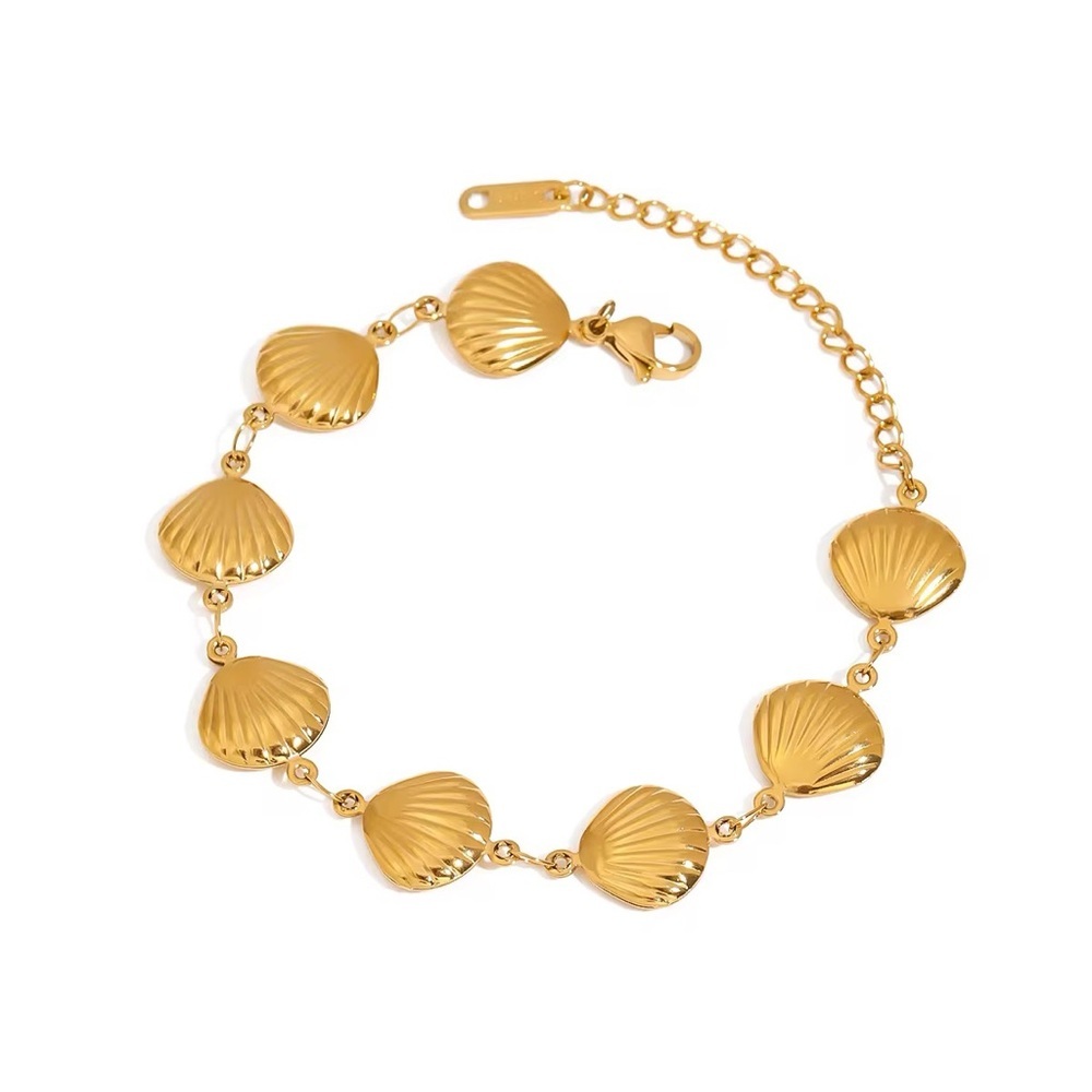 18K Gold Plated Shell Bracelet
